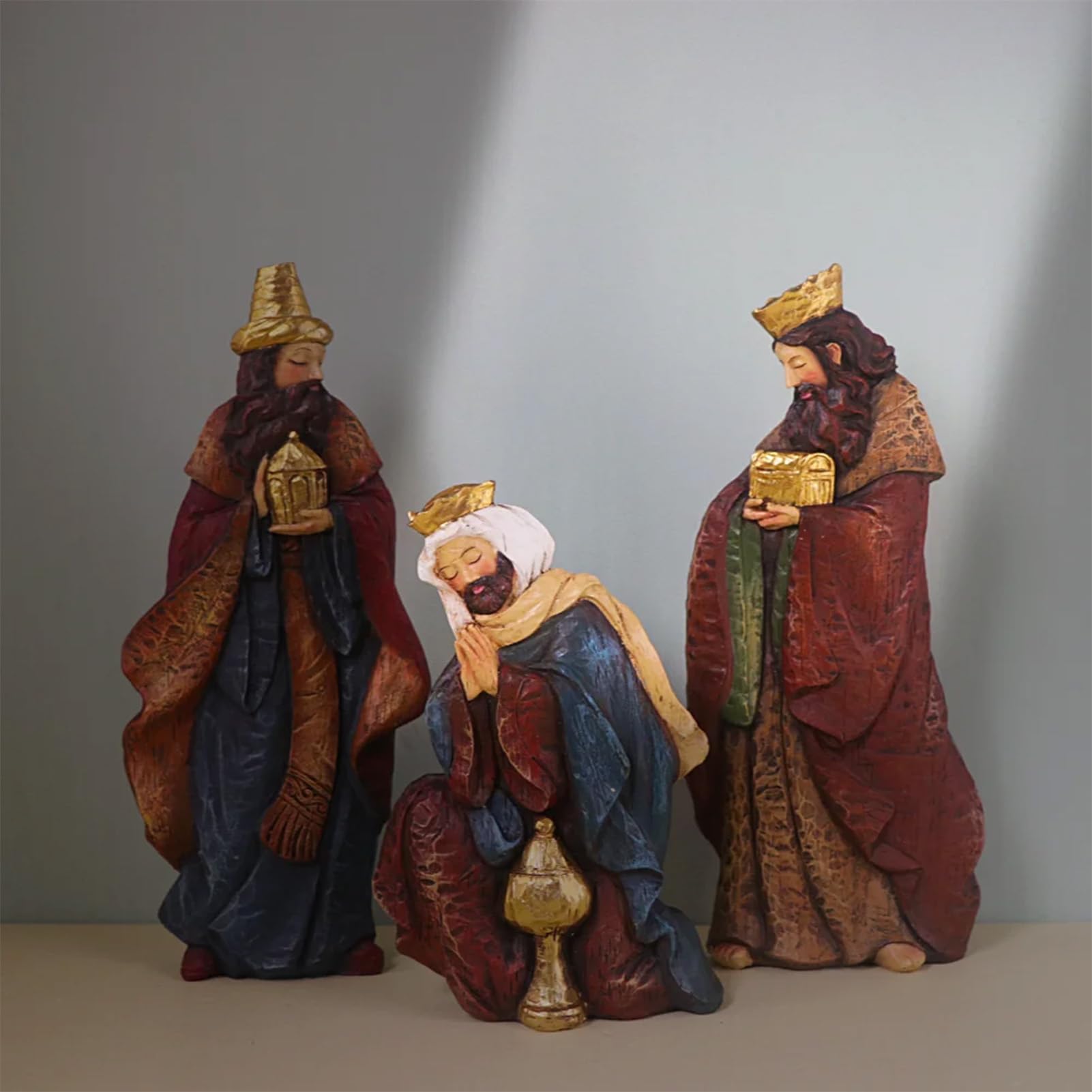 Set Per Presepe Set Classico In Resina Da 5 Pezzi | Scena Della Nascita Di Gesù Decorazione Interna Per Davanzale Chiesa Portico Tavola Da Pranzo Scuola Bambini Adulti Madre