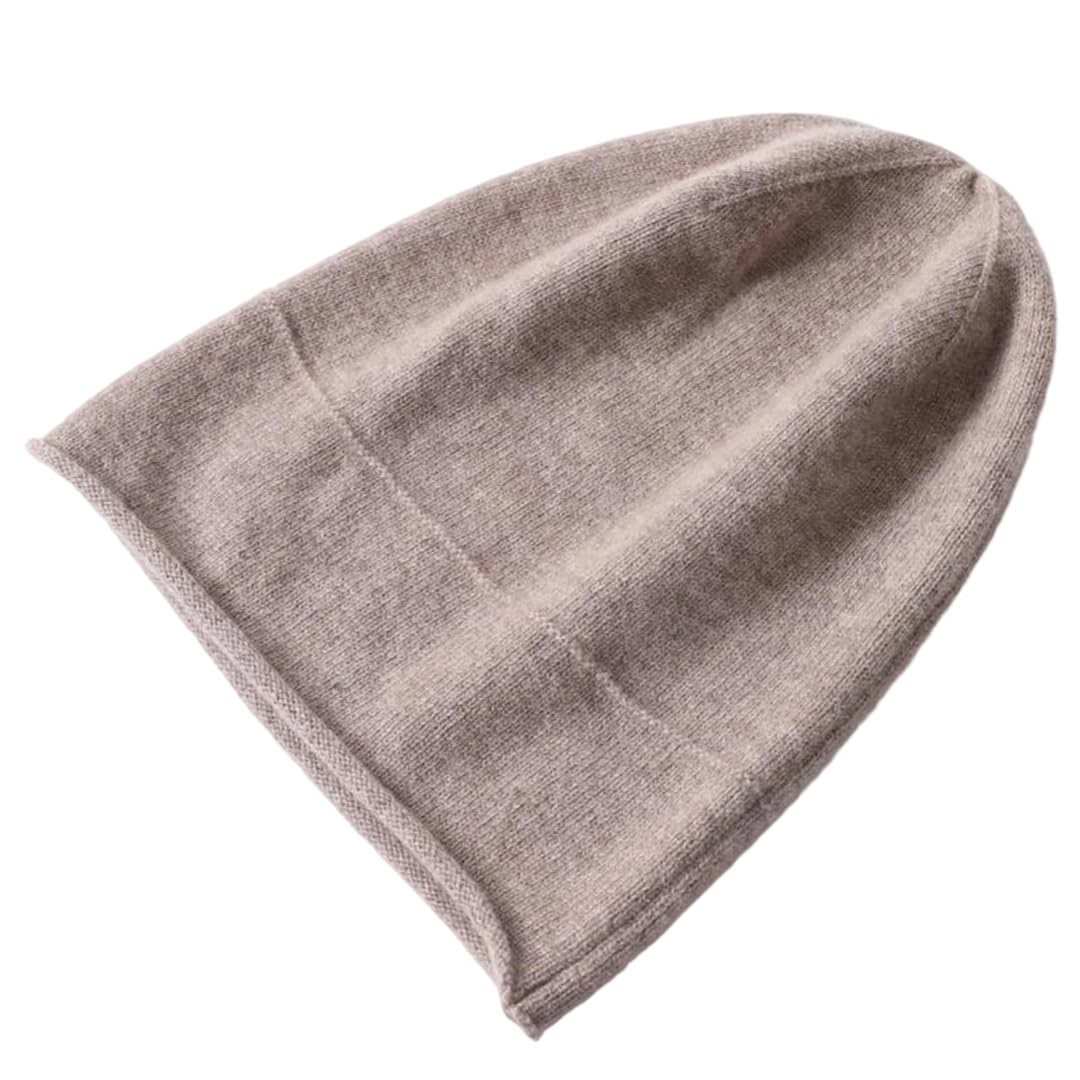 Gorro de Punto Gorros de Punto clásicos, Gorro Unisex de Mezcla Lana Merino Multicolor(Lighttan)