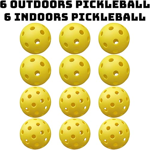 Miniatura 5 de Juego de pickleball con 4 paletas y red, 12 bolas de pickleball, red antienvejecimiento de polietileno de 22 pies, marco antioxidante, 4 paletas de