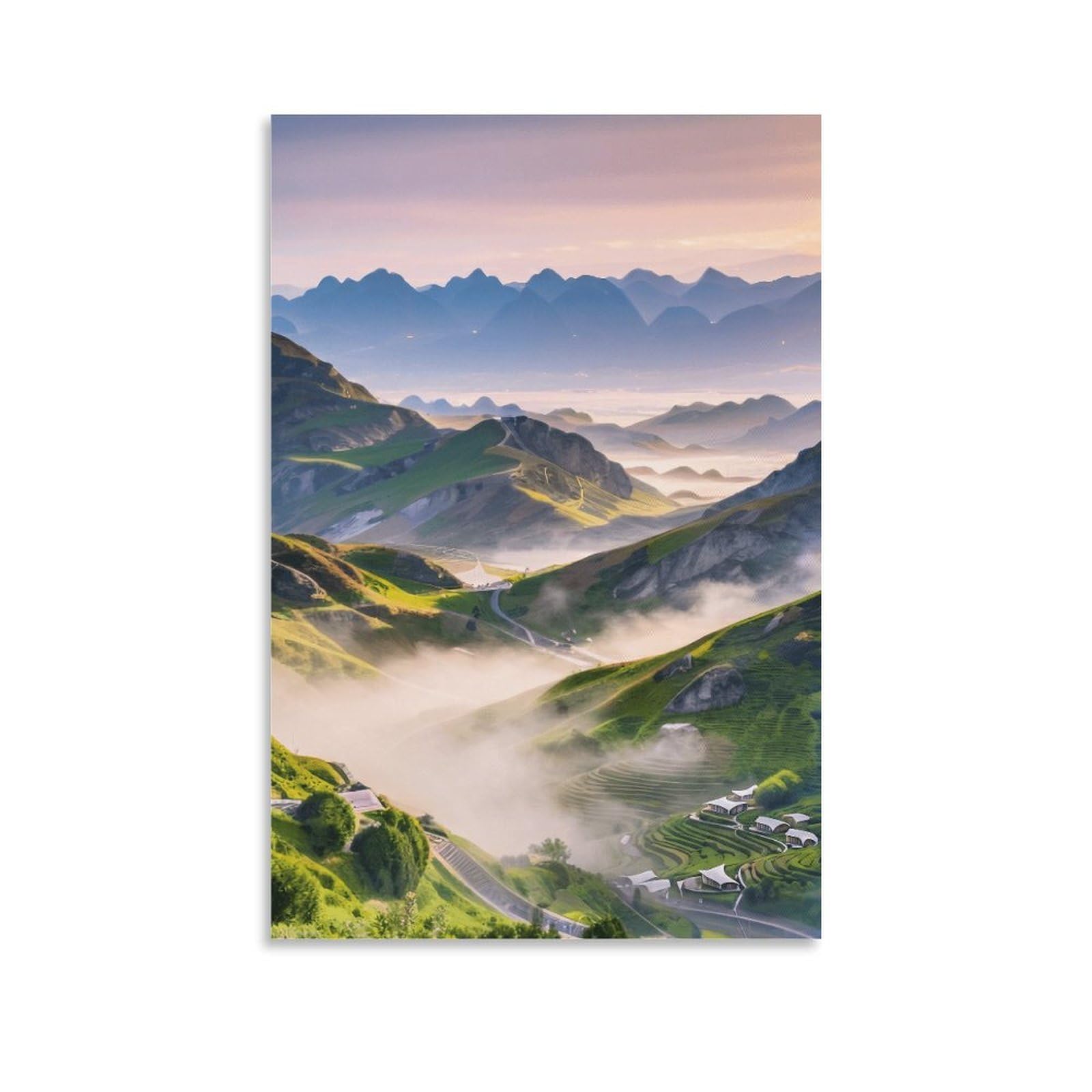 XPASHIQWC Karst Mountain Poster Artwork Giclee Canvas Prints Modern Wall Art Picture Wall Hanging for Home Decorations 20x30inch(50x75cm)