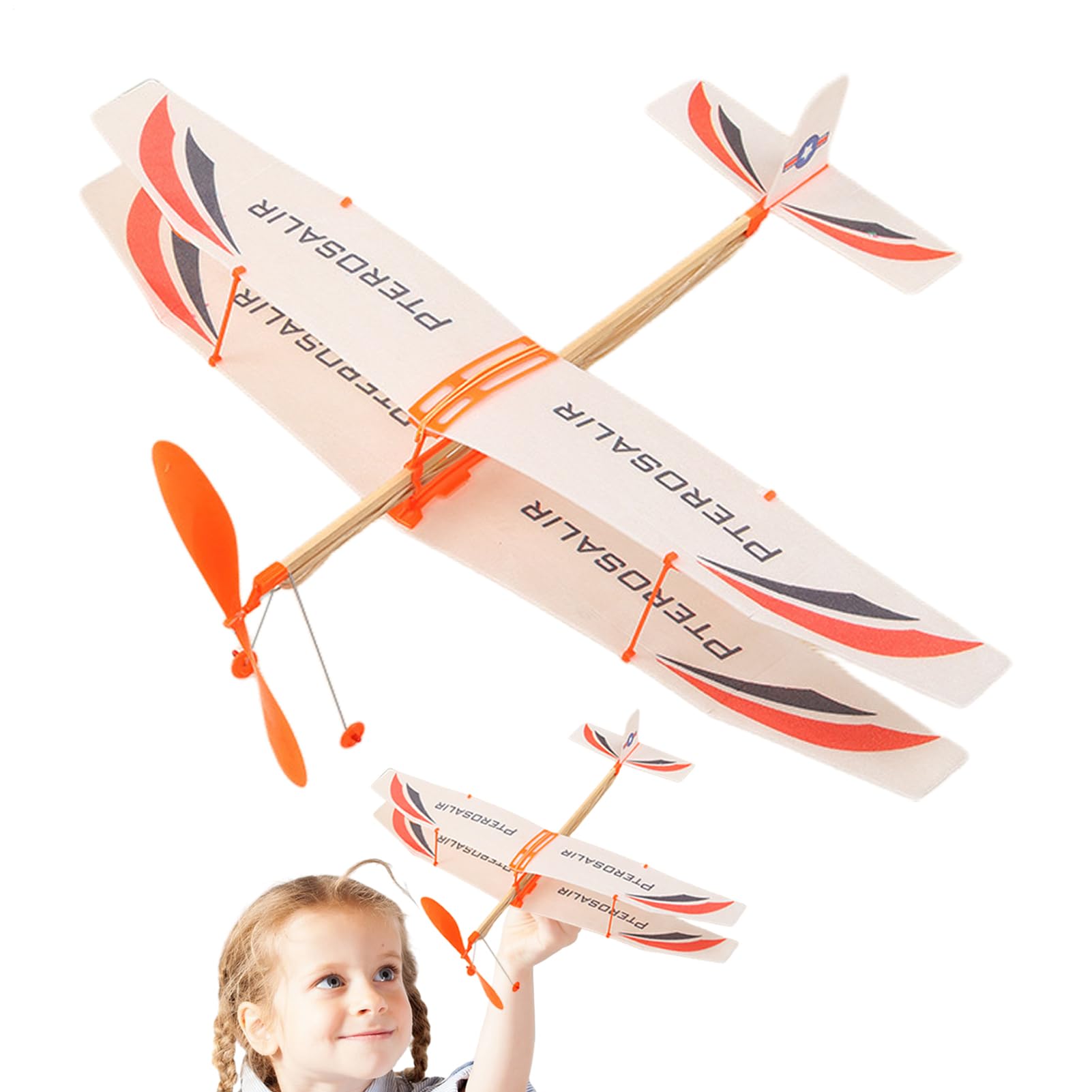 Balsa Wood Airplane Kits,Plane Model Kits for Kids, Realistic Aircraft Airplane Models - Funny Children Teaching Tool, Colorful Biplane Kit for Hand-Eye Coordination