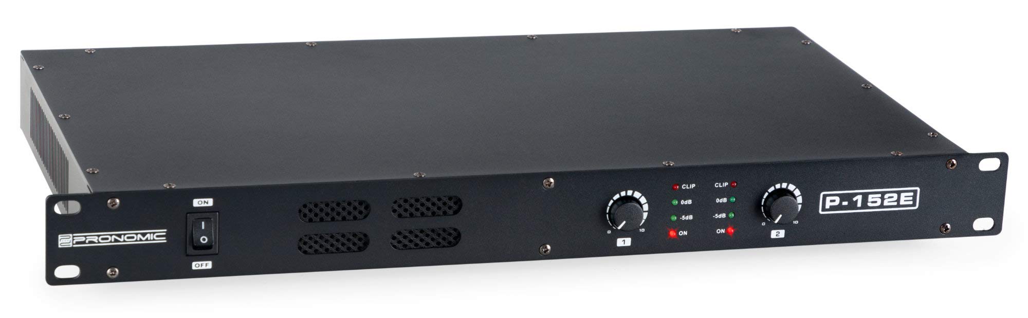 Pronomic P-152E MKII Finale - Finale 2 Canali - Potenza RMS/4 Ohm: 2x 150 Watt - Particolarmente adatto per monitoraggio o studio/HiFi - 1HE - Nero