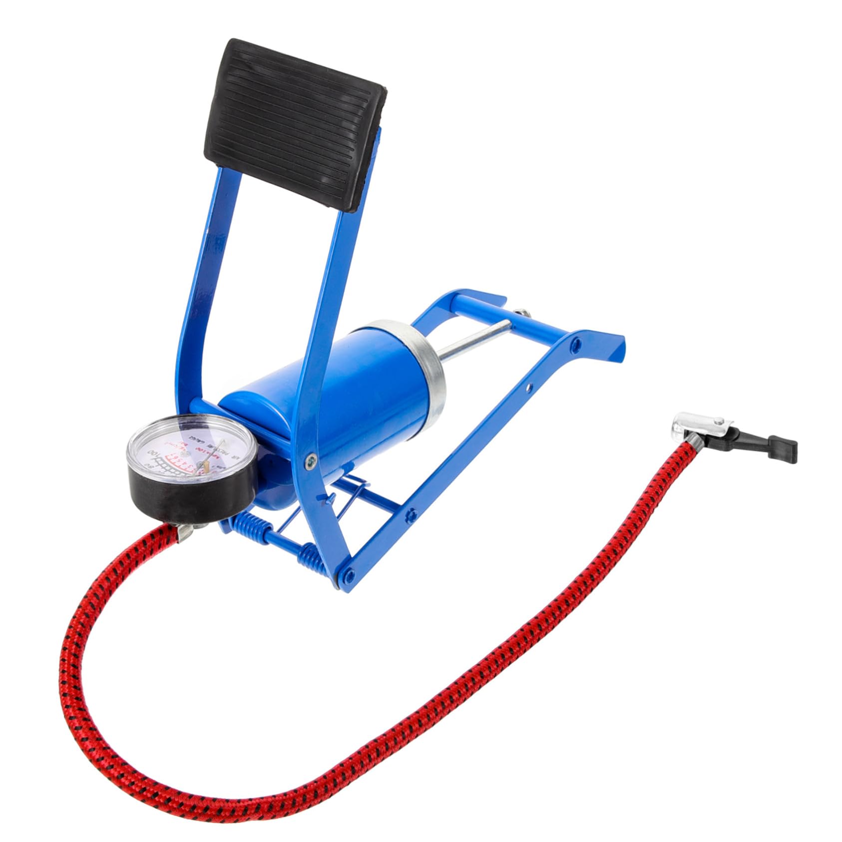 Toddmomy Hochdruck-Fußpumpe Auto Reifenpumpe Pumpe für den Zyklus Rennrad Reifenpumpe Pumpbike Fahrräder aktivierte Standpumpe Standpumpen Inflator Bodenpumpe Blue