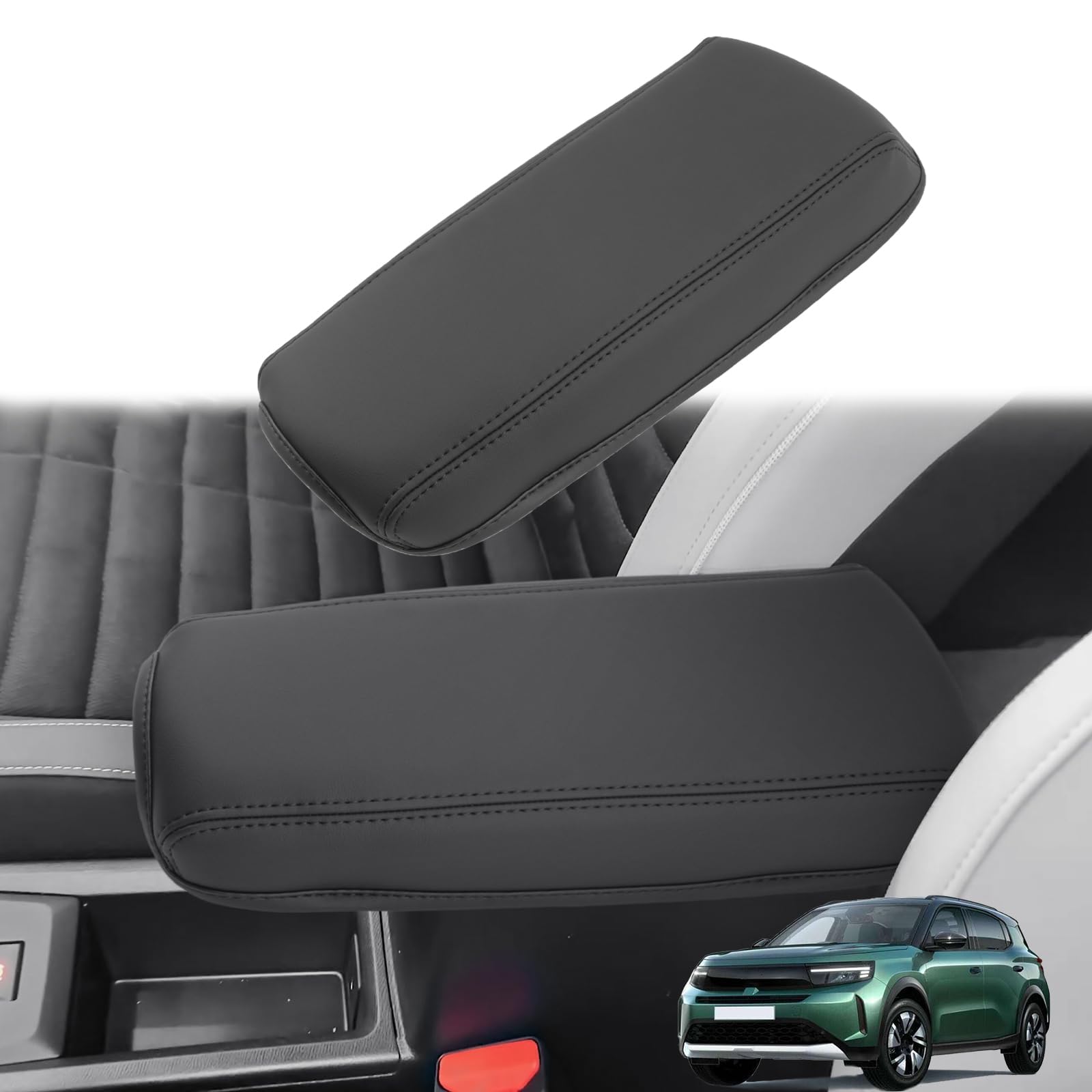 GAFAT Compatibile con Nuova Opel Frontera 2025 2026 2027 Hybrid EV Bracciolo Copertura, Accessori Frontera GS 2026 Console Centrale Braccioli Protezione Pelle Imbottitura