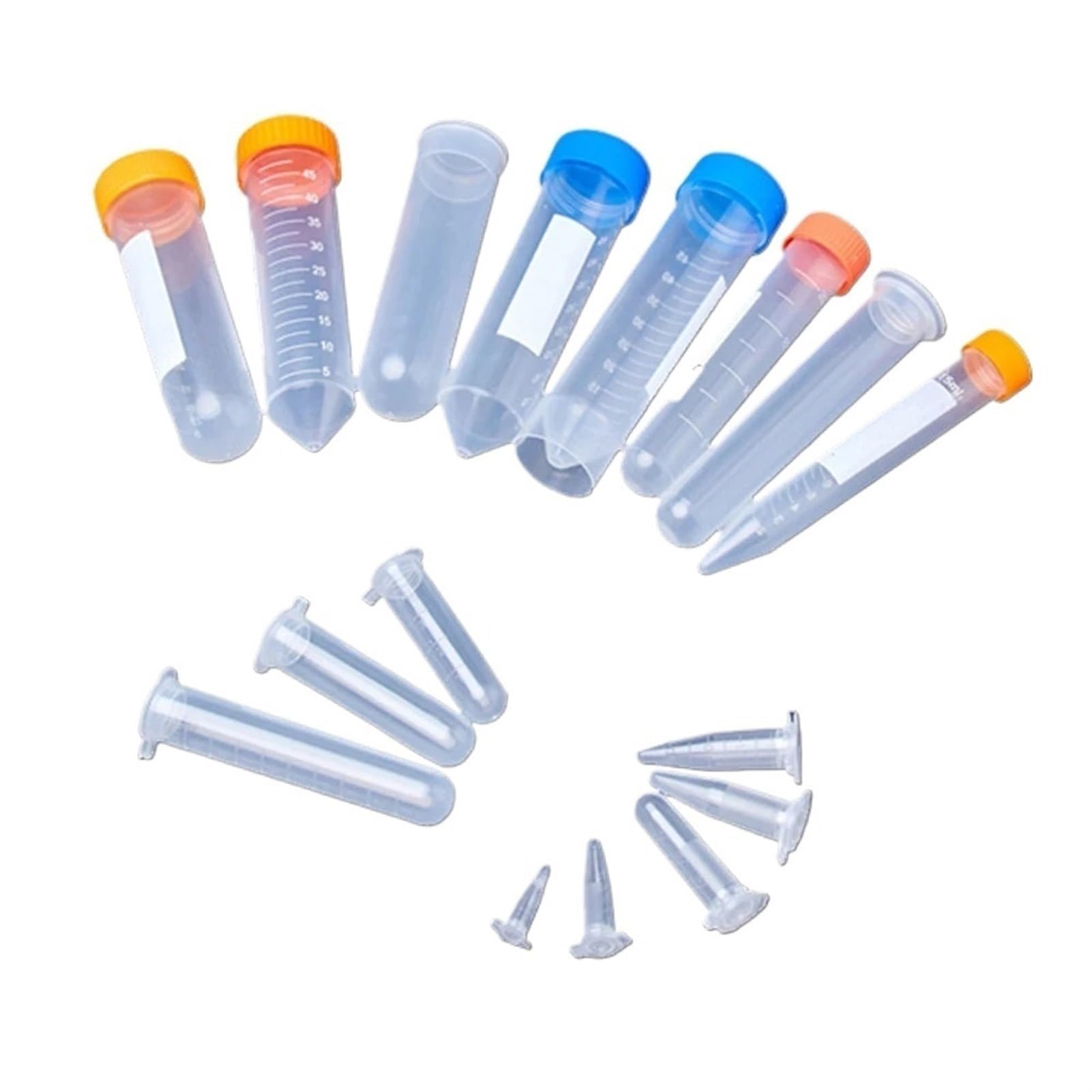 100 Stück/200 Stück/500 Stück/1000 Stück Labor 0,1/0,2/0,5/1,5/2/5/7/10/15 ml PCR/EP Reagenzröhrchen aus Kunststoff mit Gelenkkappe (10 ml, 200 Stück)