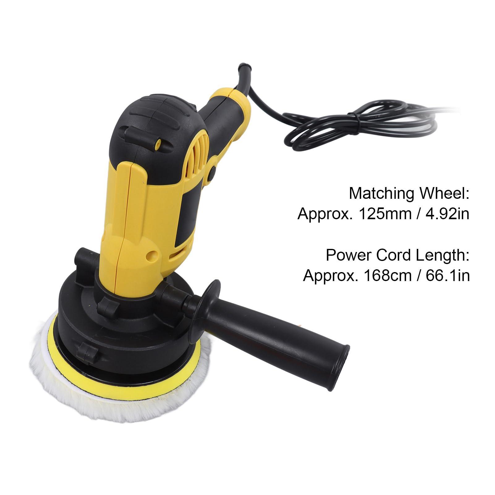 Lucidatrice e levigatrice elettrica 220 V con spina europea per legno, metallo e dettagli automobilistici - 700 W - Disco da 125 mm - Velocità variabile da 600 a 3700 giri/min