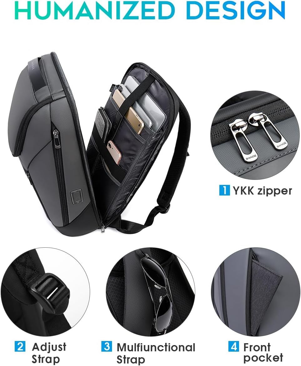 FUTURE AESTHETIC Business Smart Backpack Waterproof fit 15.6 Inch Laptop Backpack with USB Charging Port,Travel Backpack