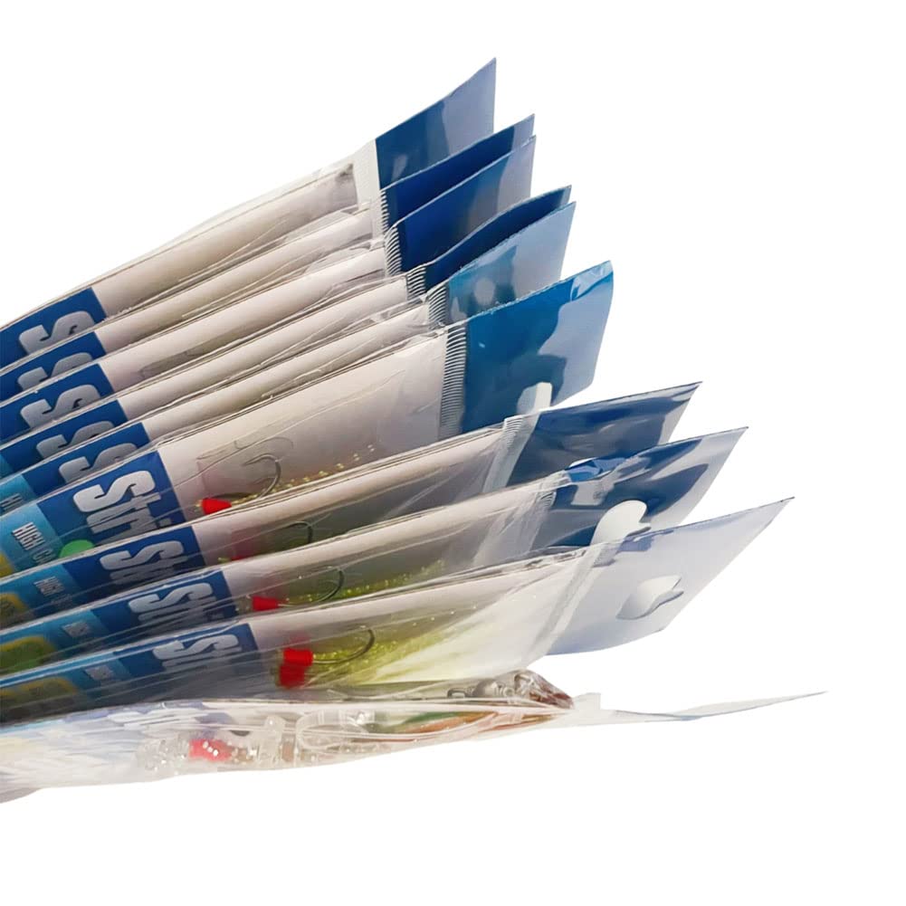 FedMois Plumas de Pesca Sabiki con Diferentes Tallas para Pesca Pack de 10