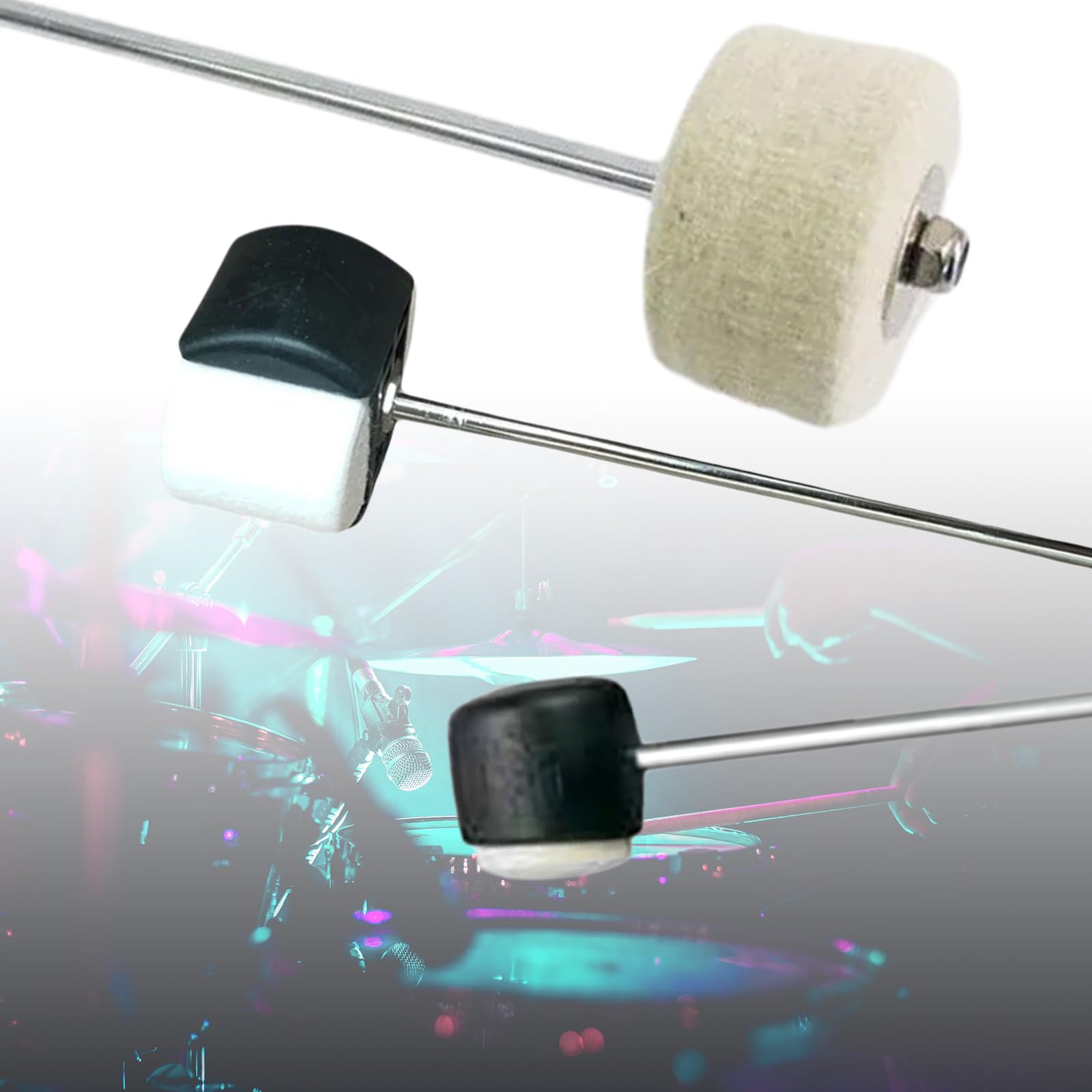 Batteurs de pédale de Grosse Caisse Double Face Batteurs de pédale de Grosse Caisse pour percussions Accessoire d'instrument Marteau de pédale de Grosse Caisse