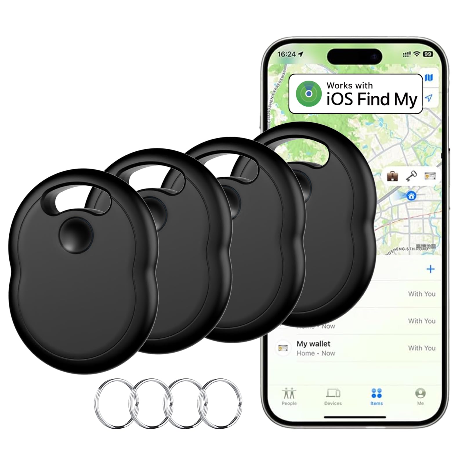 Smart Bluetooth Tracker-White-4 Pack-image-1