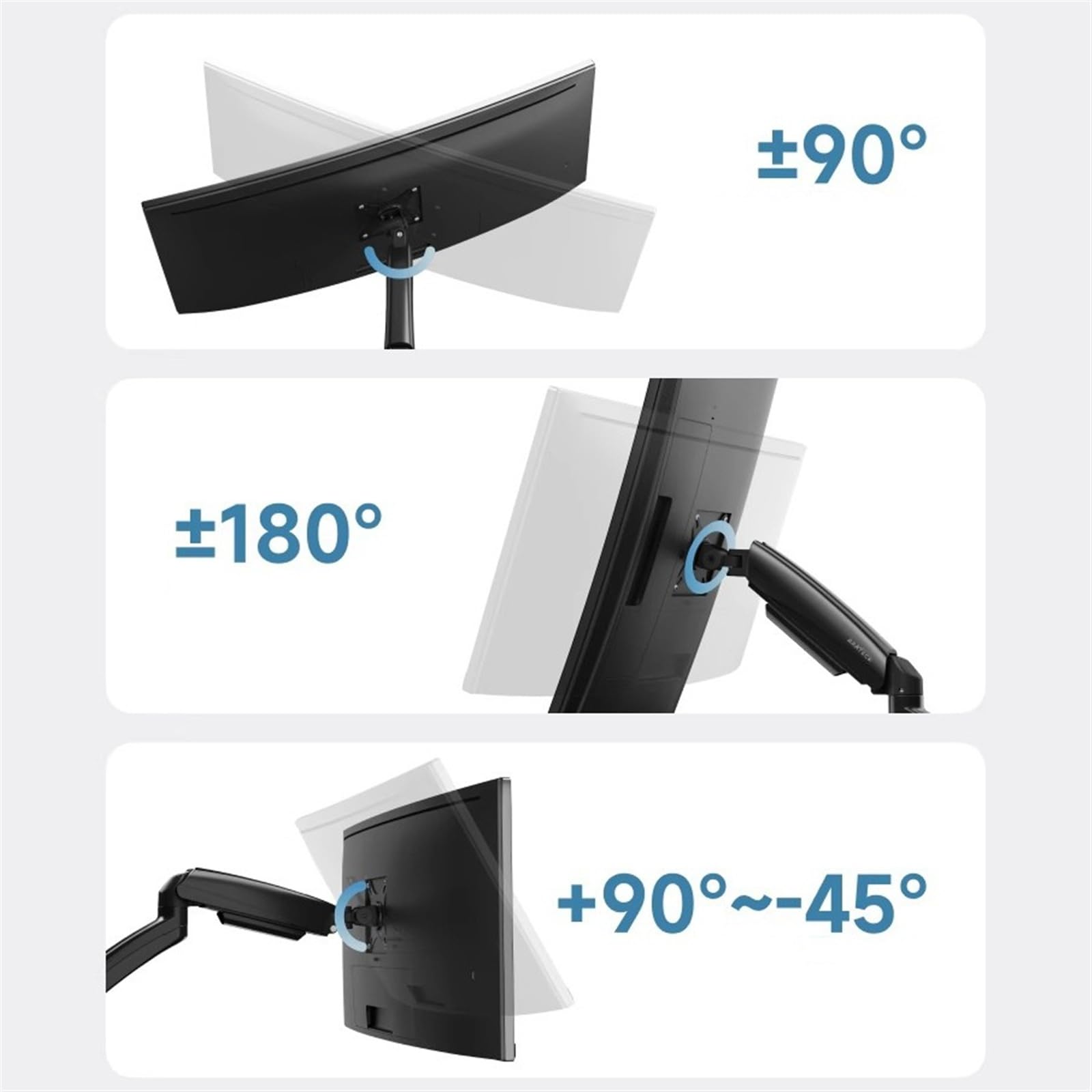 Supporto Regolabile Scrivania VIVO Supporto Monitor Da Scrivania VIVO - Braccio A Molla Per Schermi Fino A 32", Regolabile In Tilt E Rotazione - Foto 8