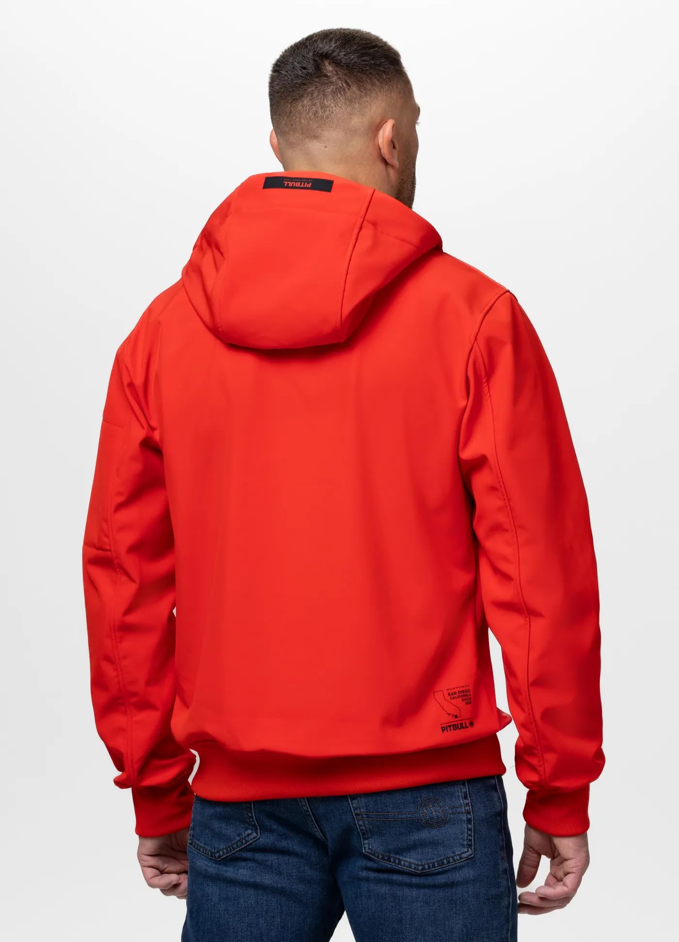 PITBULL - Übergangsjacke Herren mit Kapuze ROSCOE, Winddichte Herren Jacke, Softshell Kapuzenjacke mit Reißverschluss, Bequeme Seitliche Taschen, Frühlingsjacke, Softshelljacke