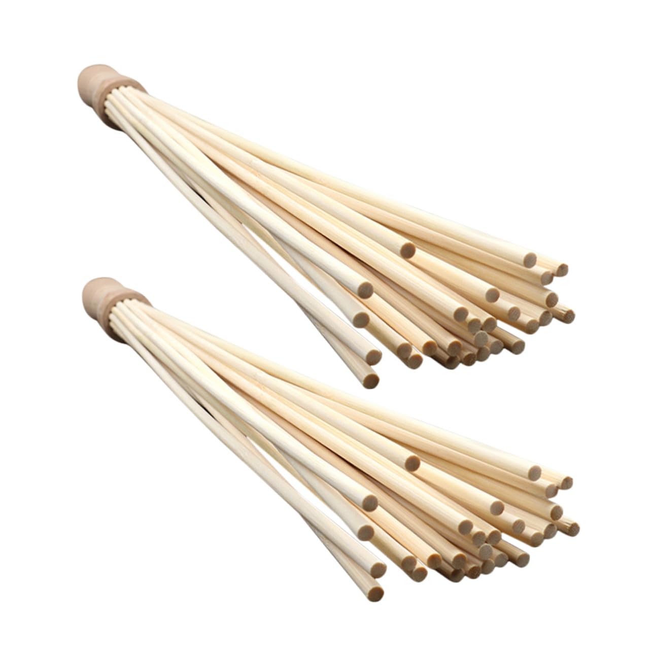 LOORGVEL 2 Piezas Herramienta de Masaje Manual de Bambú y Madera para Cuello Cervical Espalda de Masaje Portátil para de Cintura y Relajación Corporal