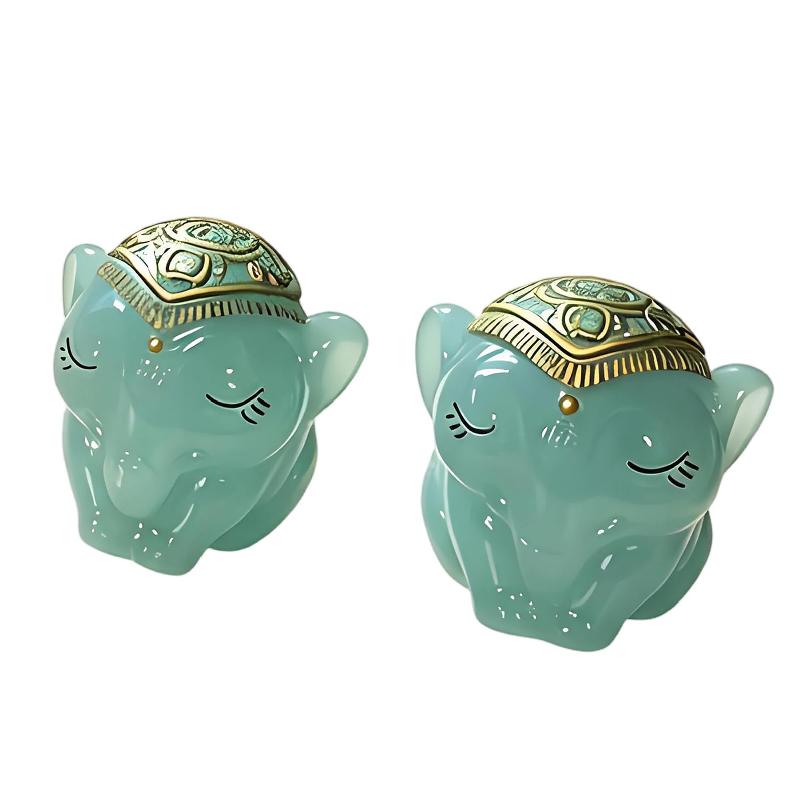 NMFLAB Lovely Miniature Elephant Sculpture Sturdy Resin Materials Workplace Desk Decor Ideal for Bookshelf and Living Room Accent Animal Figurine Collectible
