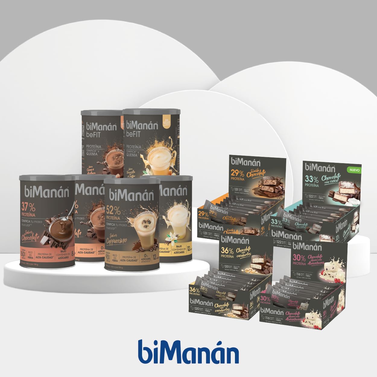 BIMANÁN - Batido de Proteína sabor Chocolate | 52% Proteína por Porción | Ayuda a Tonificar y Aumentar Masa Muscular | 360g, 12 Raciones