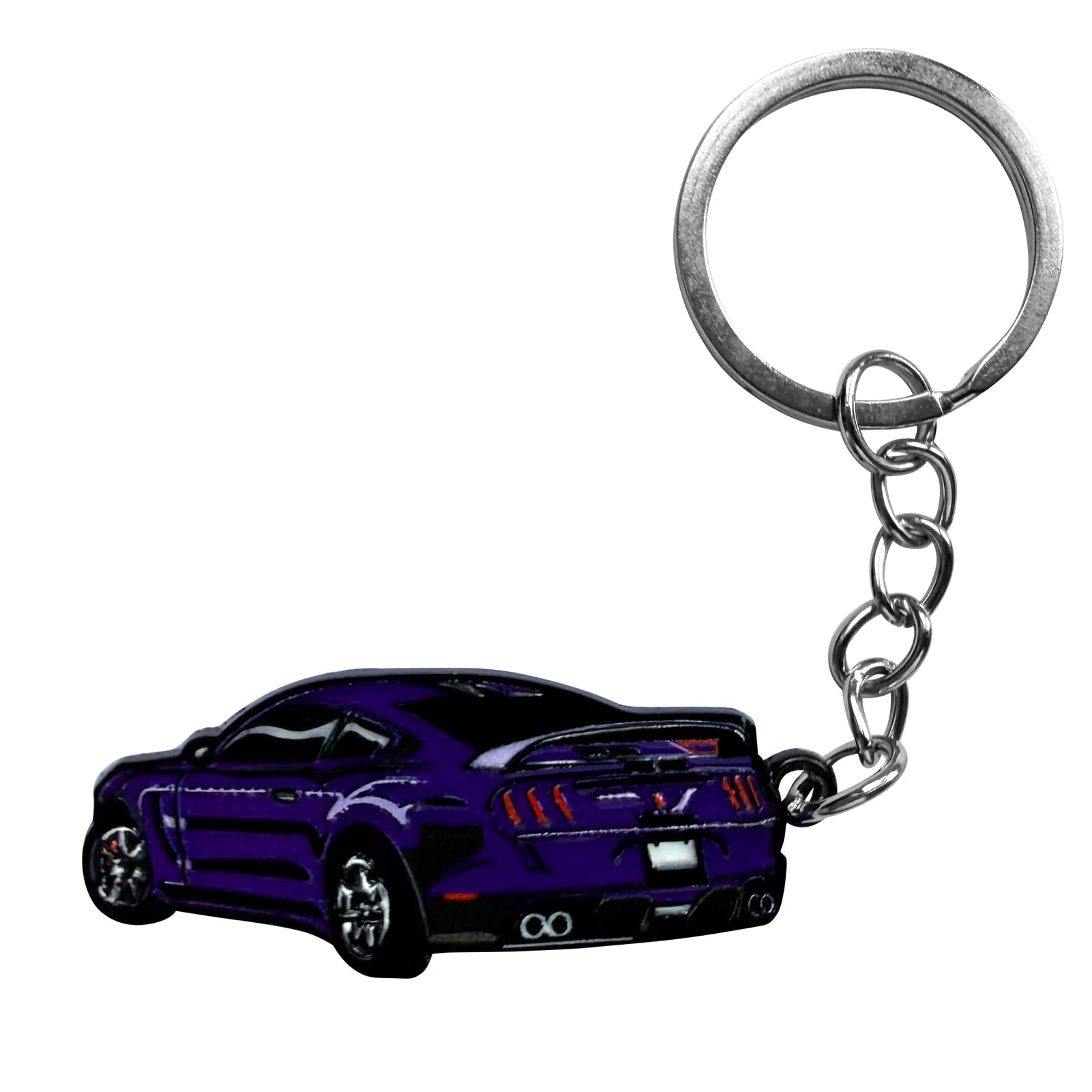 Keychain Compatible with Ford Mustang 1994–2025. Zinc Alloy Rotating Hook.1x2 Inch 1994–2025. Use for Car Keys.