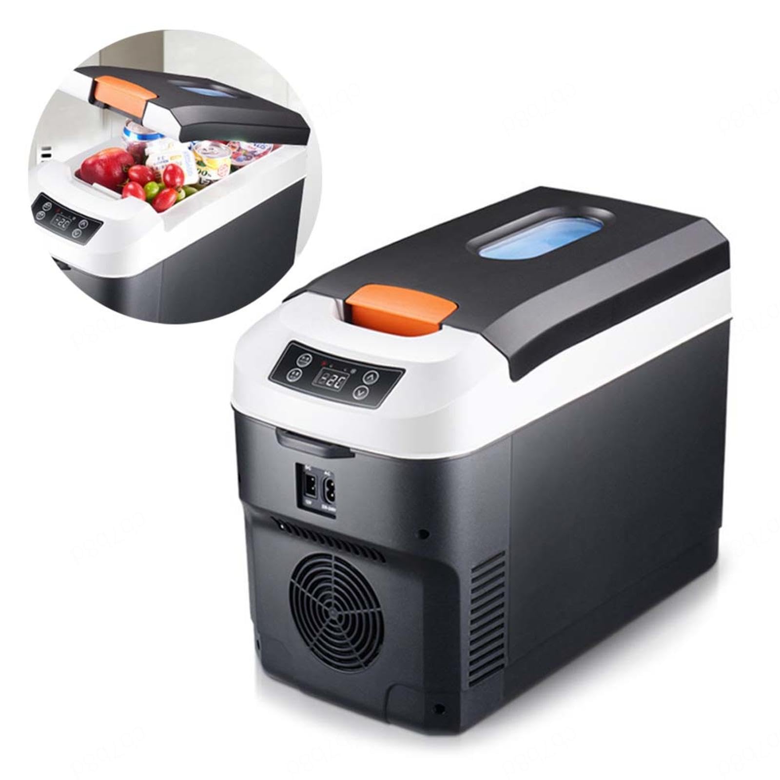 HAZARA Nevera Portatil Electrica Camping 10l De Gran Capacidad, Neveras Para Coche Pantalla TáCtil Inteligente, Ajustable En FríO Y Calor, Frigorifico 12v Adecuado Para Exterior, Coche.
