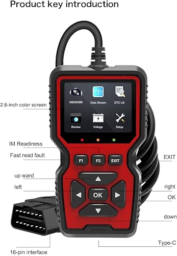 Miniatura 7 de Outzone V519 OBD2 escáner Pantalla a color Certificación CE Actualización imprimible Compatible 10 idiomas para coches Failuresdetector Herramienta