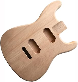 Corpo de guitarra elétrica em branco madeira de mogno corpo de guitarra elétrica projeto DIY inacabado para substituição de corpo de guitarra ST (modelo 2)