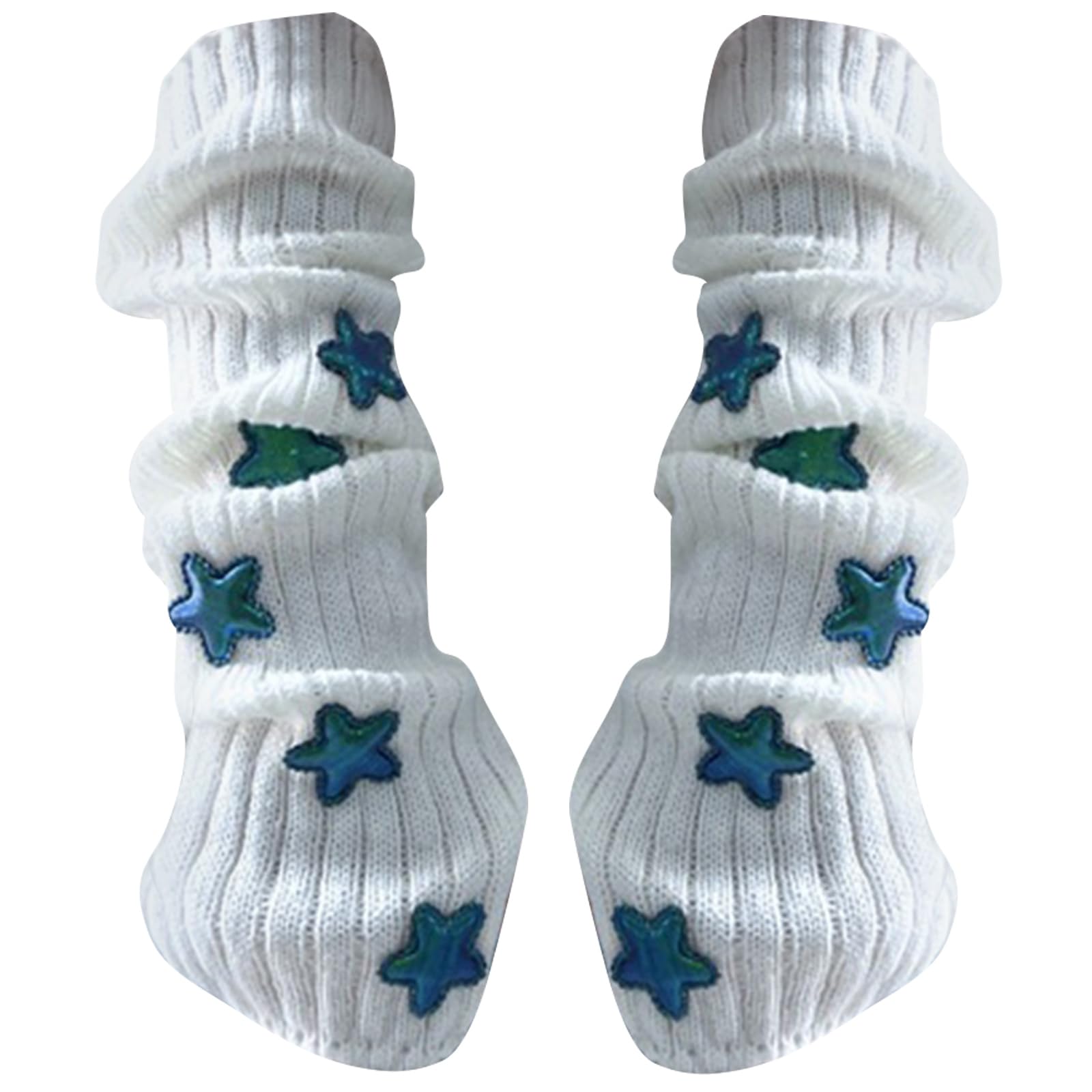 GRABAGECAN Casual Knit Thumb Hole Arm Sleeves Lengthen Wrist Women Half Finger Gloves Outdoor Cycling Skiing Gloves Keep Warm