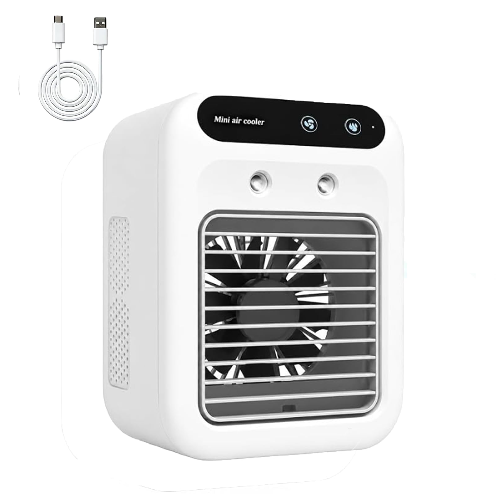 nordvexa Portable Air Cooler, Mini USB Desktop Cooling Fan Speeds for Home and Office