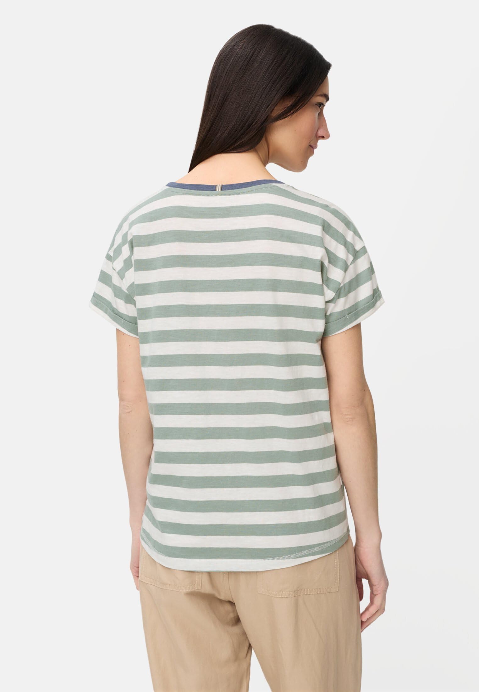 camel active Damen T-Shirt aus Reiner Baumwolle