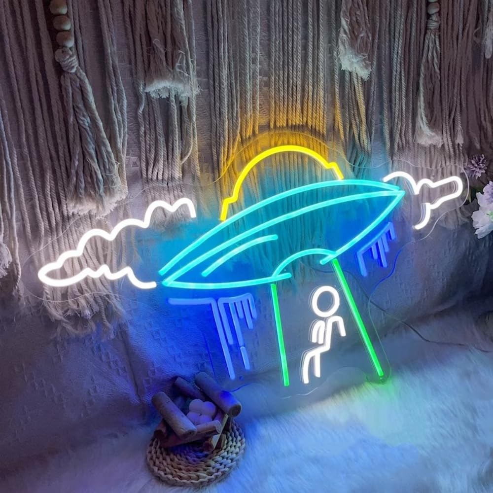 Amazon.com : UFO Neon Sign Custom LED Neon Lights Cloud Neon Wall