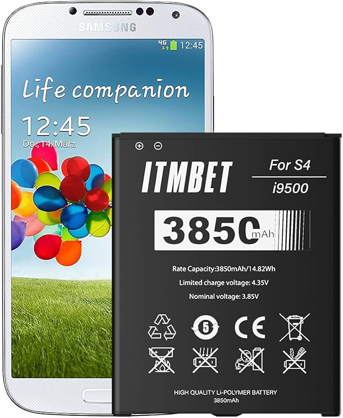 [3850mAh] Galaxy S4 Battery,(2023 New Version) High Capacity