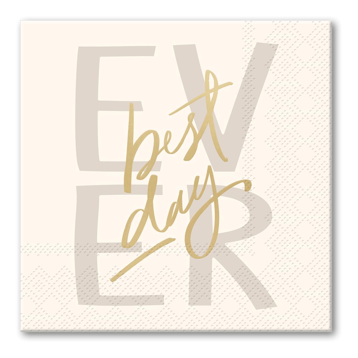 Punch Studio 30-Count Disposable Party Napkins, 5" Square, Best Day