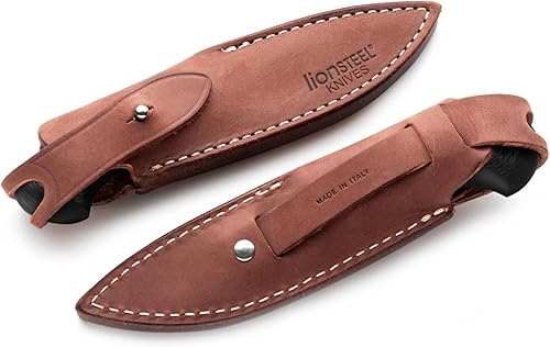 Miniatura 6 de LionSTEEL WILLY Cuchillo compacto EDC de hoja fija, construcción de mango sólido, protector de titanio, hoja de acero M390, fabricado en Italia