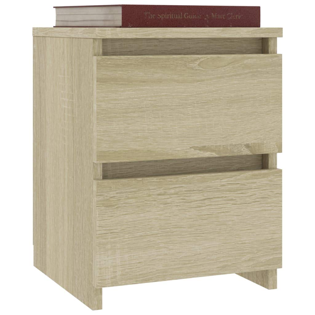 vidaXL Tables de Chevet 2 pcs, Armoire de Lit, Table de Nuit, Meuble de Chambre à Coucher Maison Intérieur, Moderne, Chêne Sonoma Bois d’Ingénierie