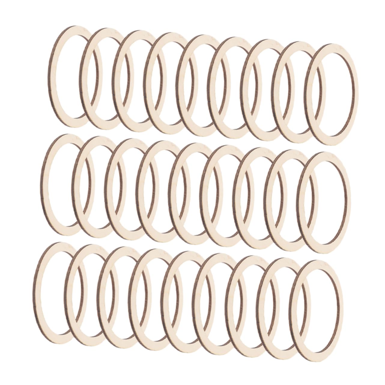 SEWACC 500 Piezas Astillas De Madera Circulares De Flores Círculos De Madera Aros Base Atrapasueños Aros Atrapasueños Anillos De Base De Aro De Bordado De Beige