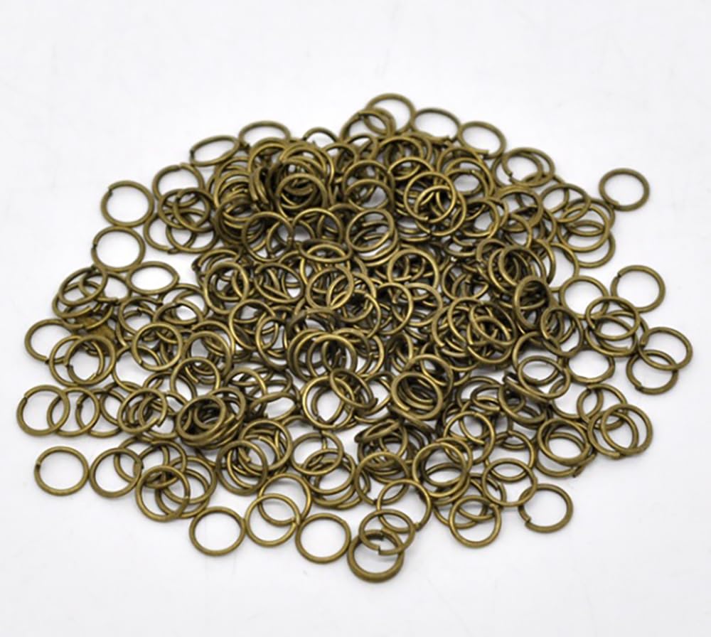 HDSupplies 1000 Pieces - 6mm Jump Rings - Antique Bronze - 21 Gauge (0.7mm Thickness)