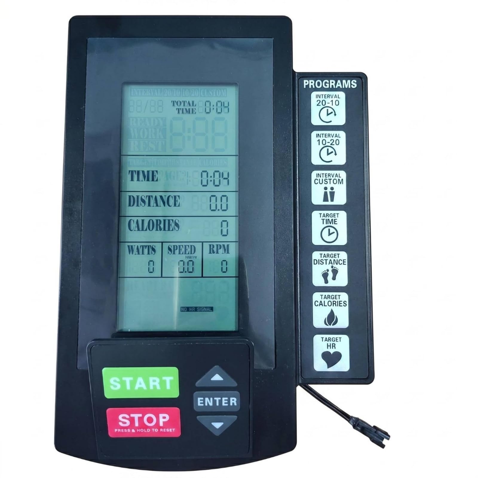 Bluetooth Exercise Bike Display Bici Stazionaria Contachilometri Schermo Digitale Tachimetro Plastica Pannello Allenamento Modalità Target Tempo