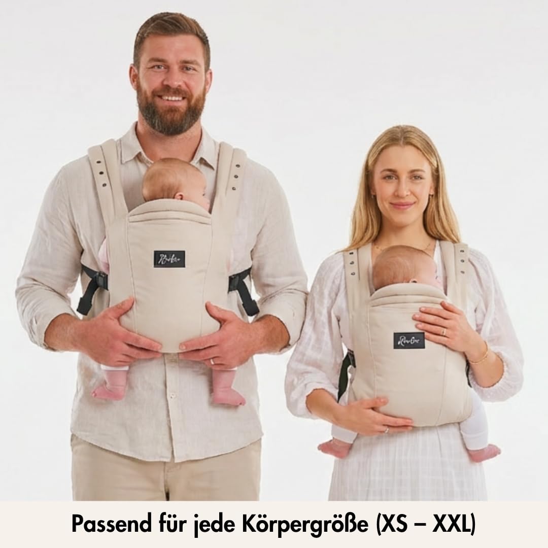 Rookie Baby Noszenie od urodzenia – ergonomiczne, wygodne, bio-materiały – Premium Elite Design – szybkie i łatwe zakładanie – nosidełko dla noworodków do 2 lat (kwiatowy)