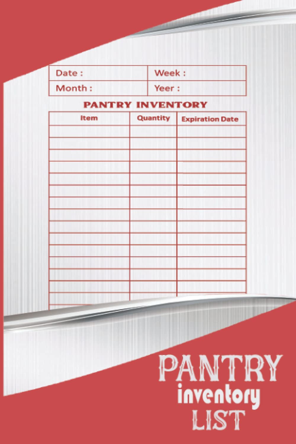 Buy Pantry inventory list Book To Keep Foods Expiration Date Of Food