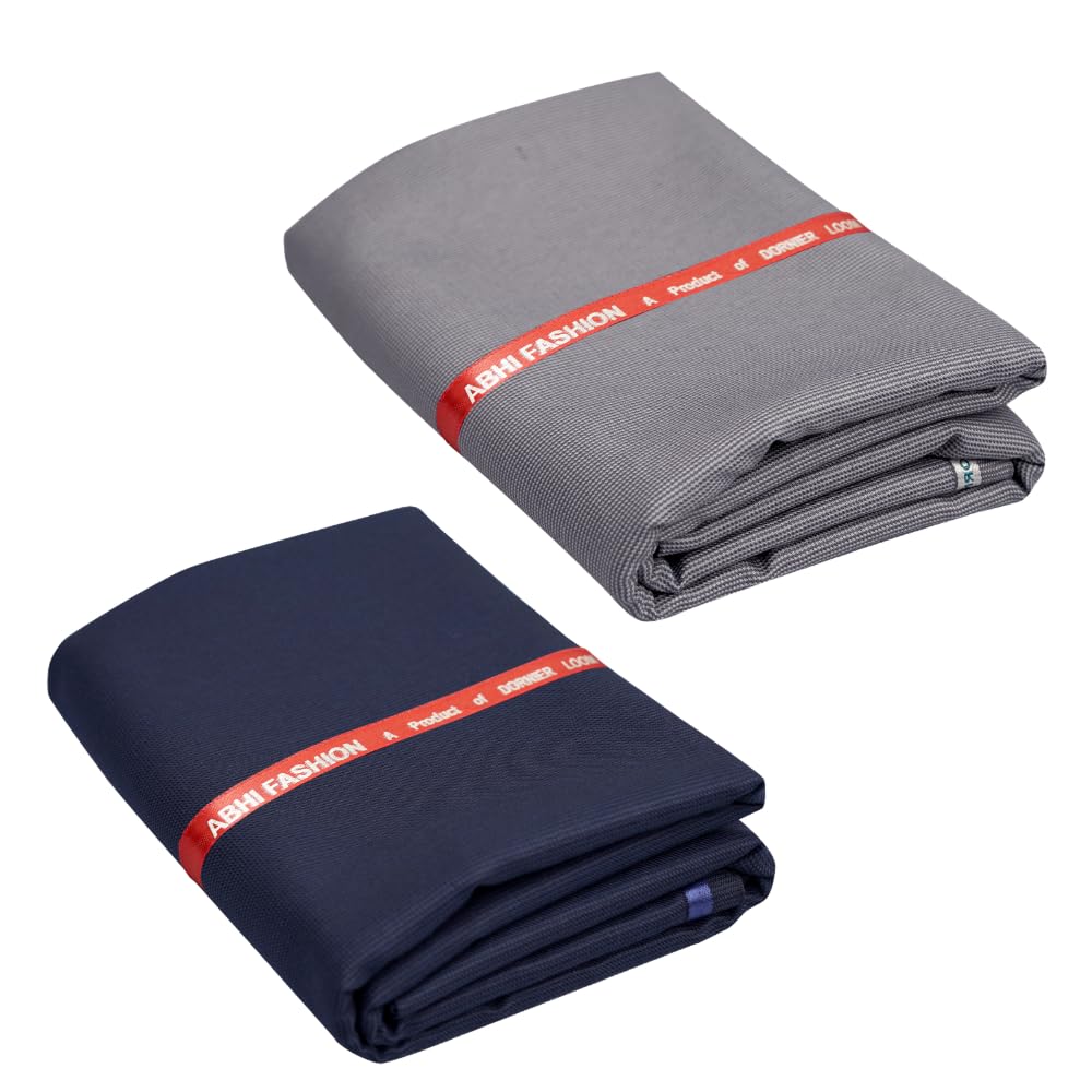Men's Cotton Feel Unstitched Trouser Fabric For Men (Pack Of 2)-picture-15
