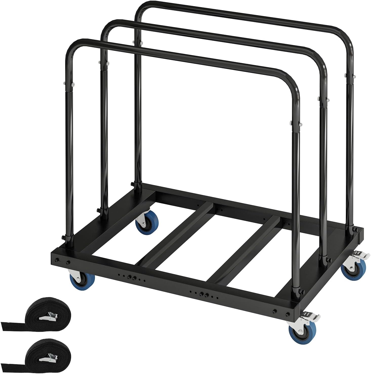 Folding Table Cart, 1800lb Panel Carts with Swivel Wheels, Heavy Duty Drywall Cart for Moving Lumber, Folding Table, Sheetrock, 10 Table Capacity for Hotels, Factories, Warehouses