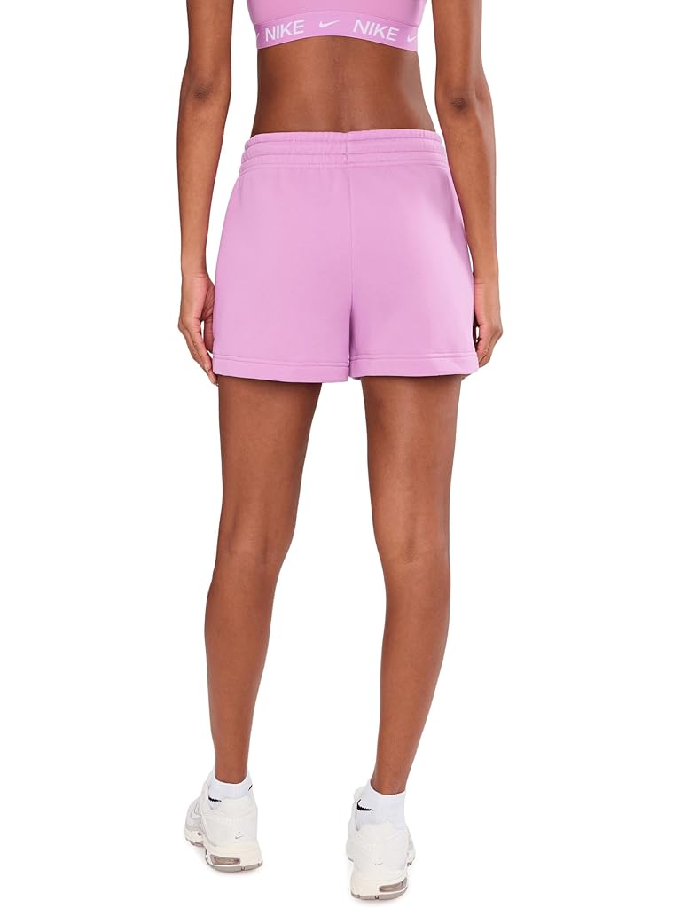 Pink Nike Sportswear Phoenix Fleece Mid-Rise 4" Shorts