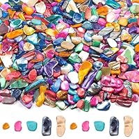 Mosaik steine,Bunte Glasmosaikfliesen, 155g Bunte Kristall-Mosaik-Fliesen Muscheln Mit Box, Muscheln Mosaiksteine zum basteln für Badezimmer, Küche, Heimdekoration, DIY Kunstprojekte