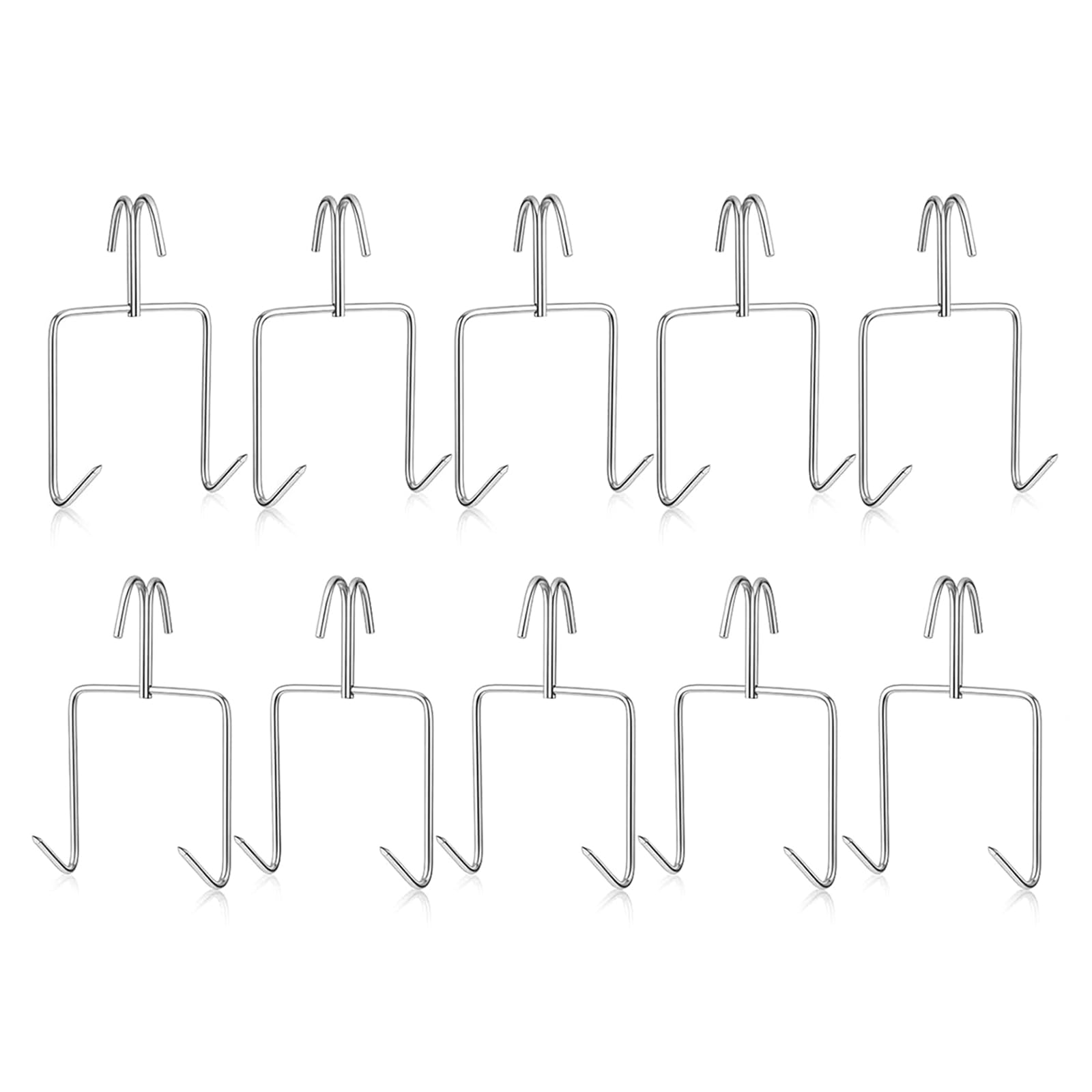 Kalttoy 10Pcs Sturdy Butchers Accessories Heavy Duty Meat Hangers Produced for Meat Handling and Stable Suspension BBQ Hooks