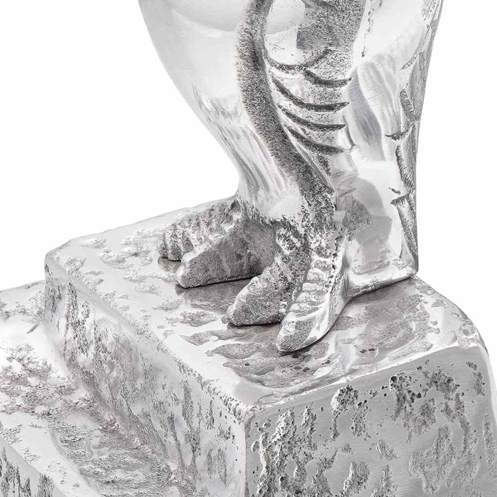 Buchstützen 2er Set aus Aluminium, Hochglanz Silber, 4.7 x 3.5 x 7.5 Zoll, Dekoratives Regal-Accessoire für Büro und Wohnzimmer