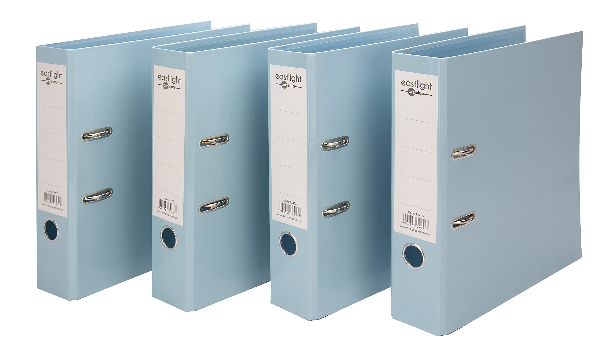 Eastlight A4 Pastel Premium Lever Arch File Blue, Pack of 4