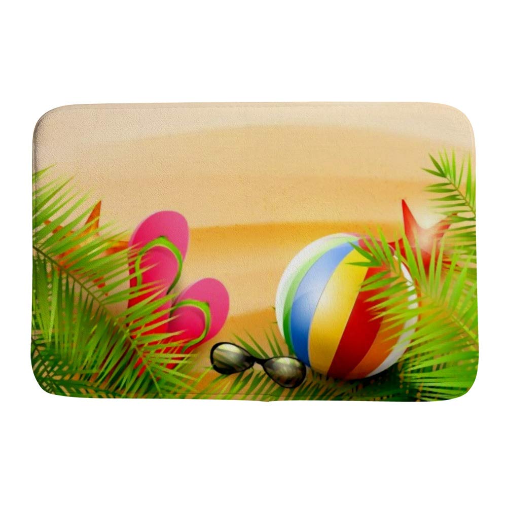 Tapis de bain aux couleurs vives CHEHONG en polaire corail douce 31x20 inch