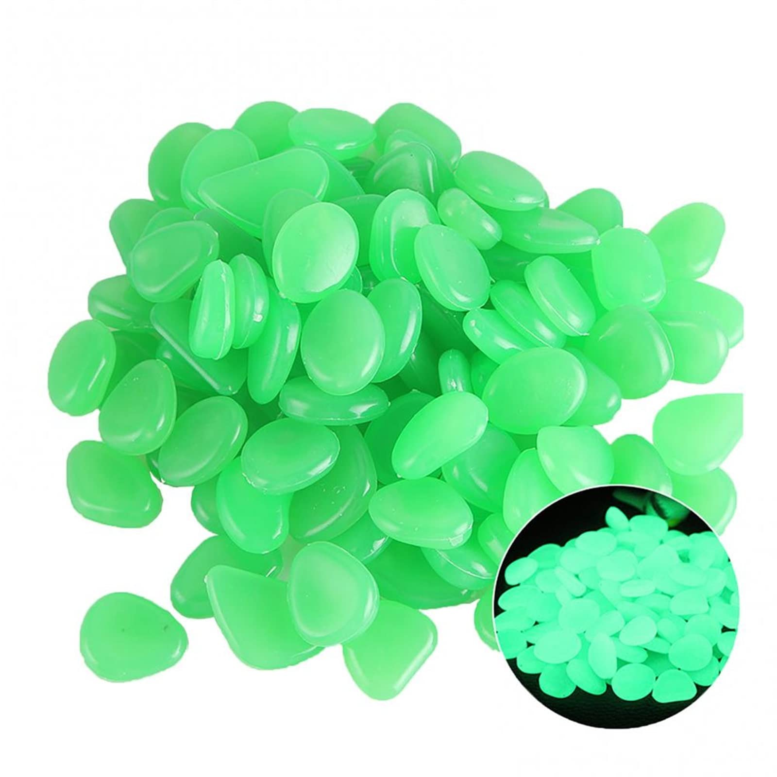 Ciottoli luminosi for acquari, Ciottoli da giardino, 500/1000 pezzi di rocce luminose, paesaggistica, for passerella, percorso nel cortile, rocce for acquari (Colore : Blu, Dimensioni : 500 pezzi) ( C