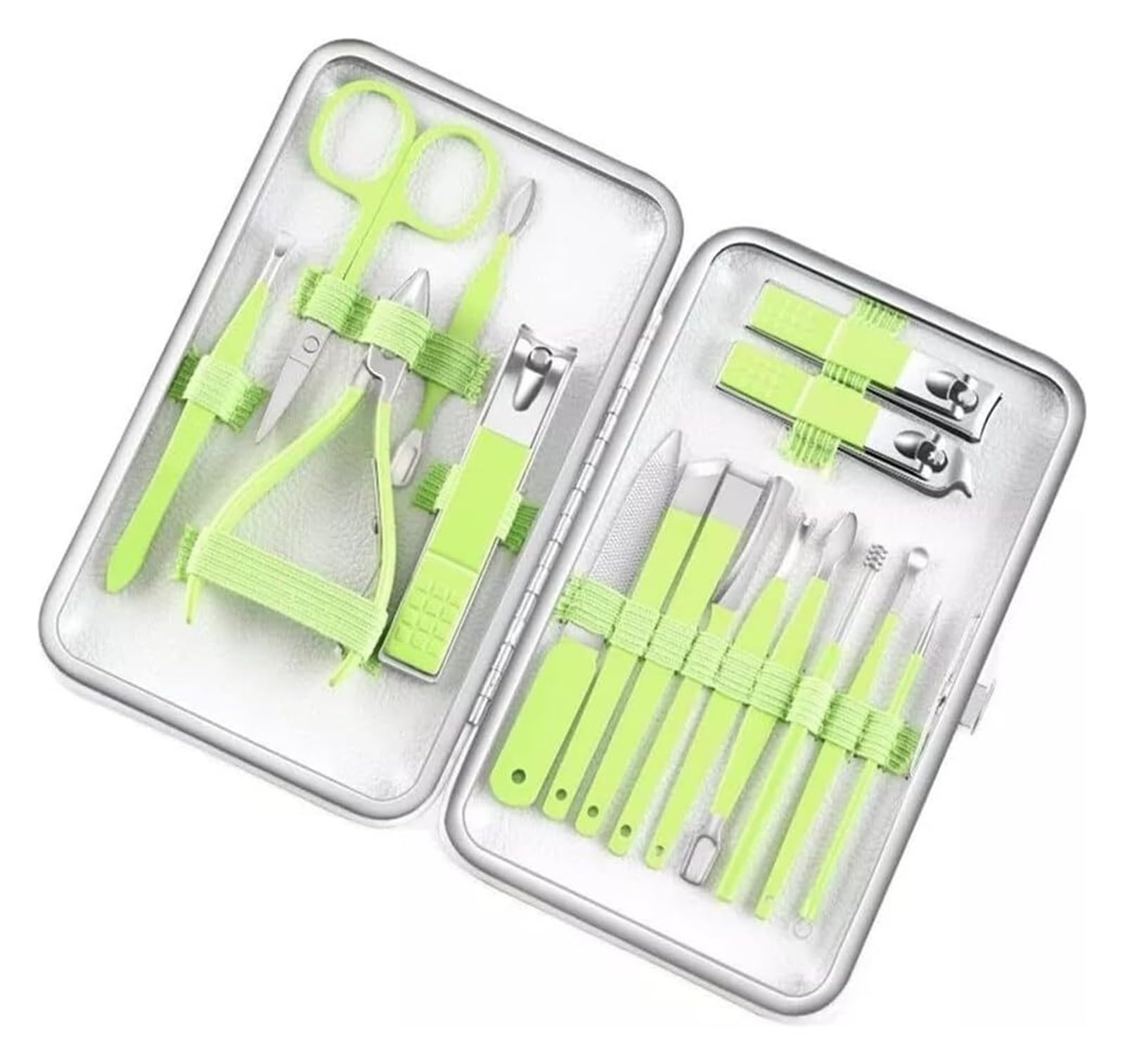 Set de Cuidado de uñas Kit de manicura de Acero Inoxidable con alicates para cutículas, Tijeras y cortaúñas