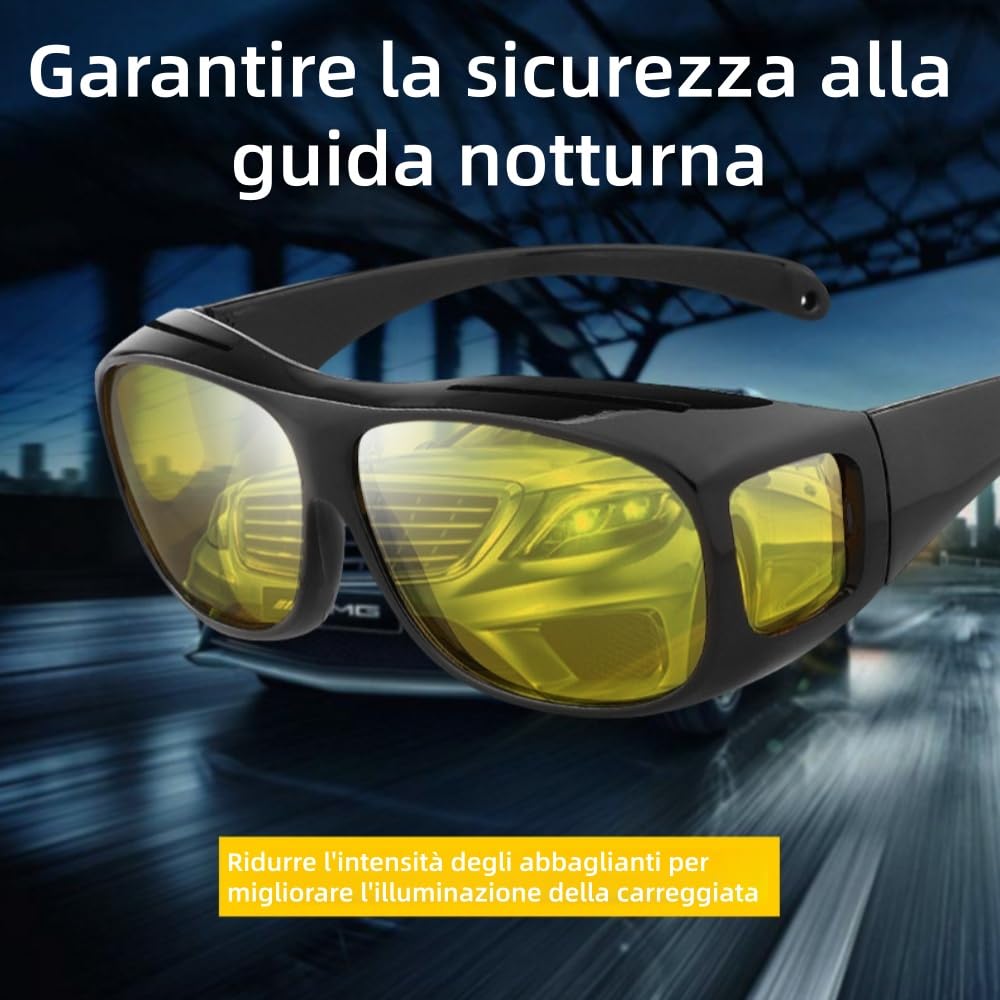 MEIION sorelia Brille Unisex, Leggera, Blend - Free, con UV Schutz, per Autofare, Angling e Golf - Nachtfahrbrille, Brillenträgerfreundlich