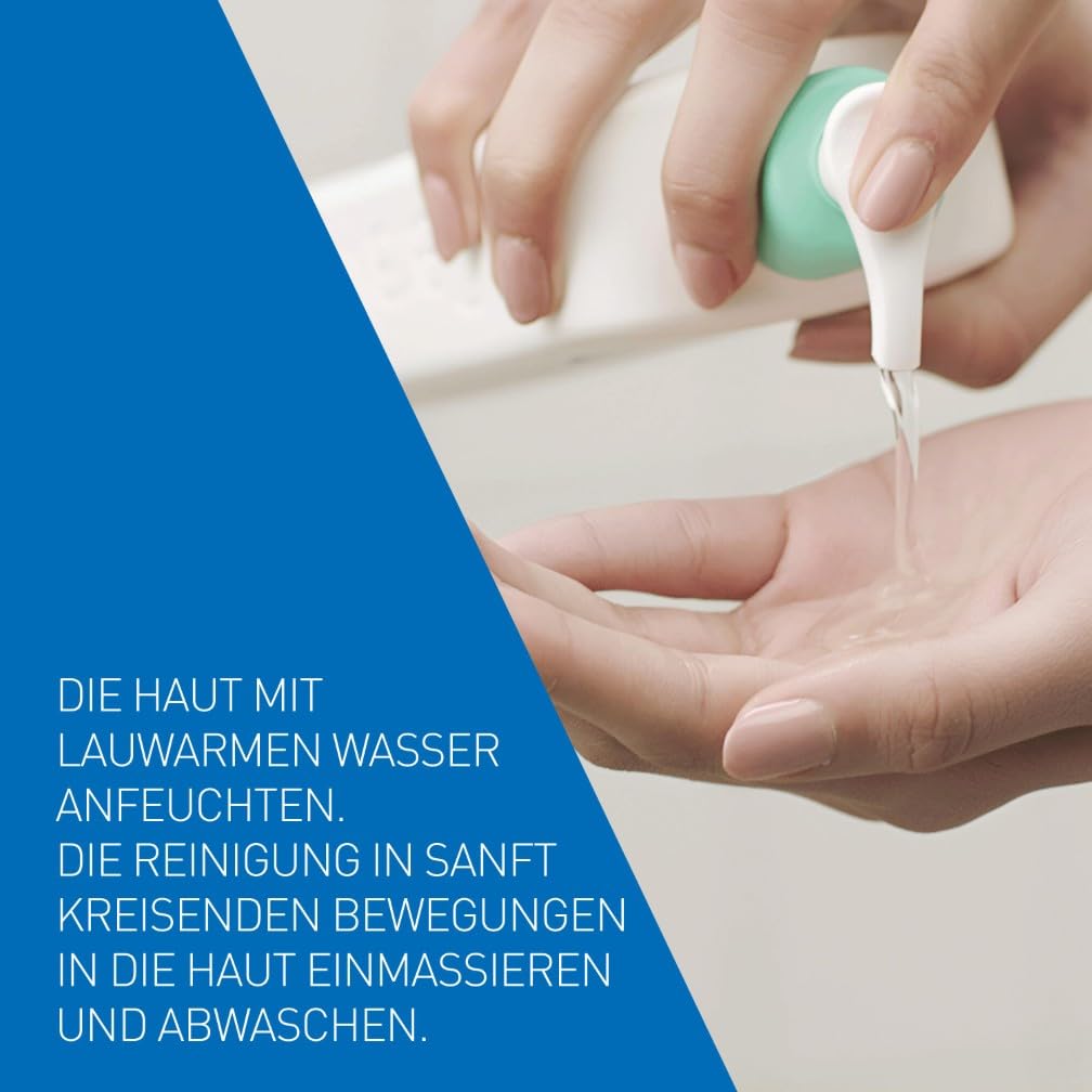 CeraVe Schäumendes Reinigungsgel für Gesicht und Körper, Feuchtigkeitsspendend und hautstärkend, Für normale bis fettige Haut, Mit Hyaluron und 3 essenziellen Ceramiden