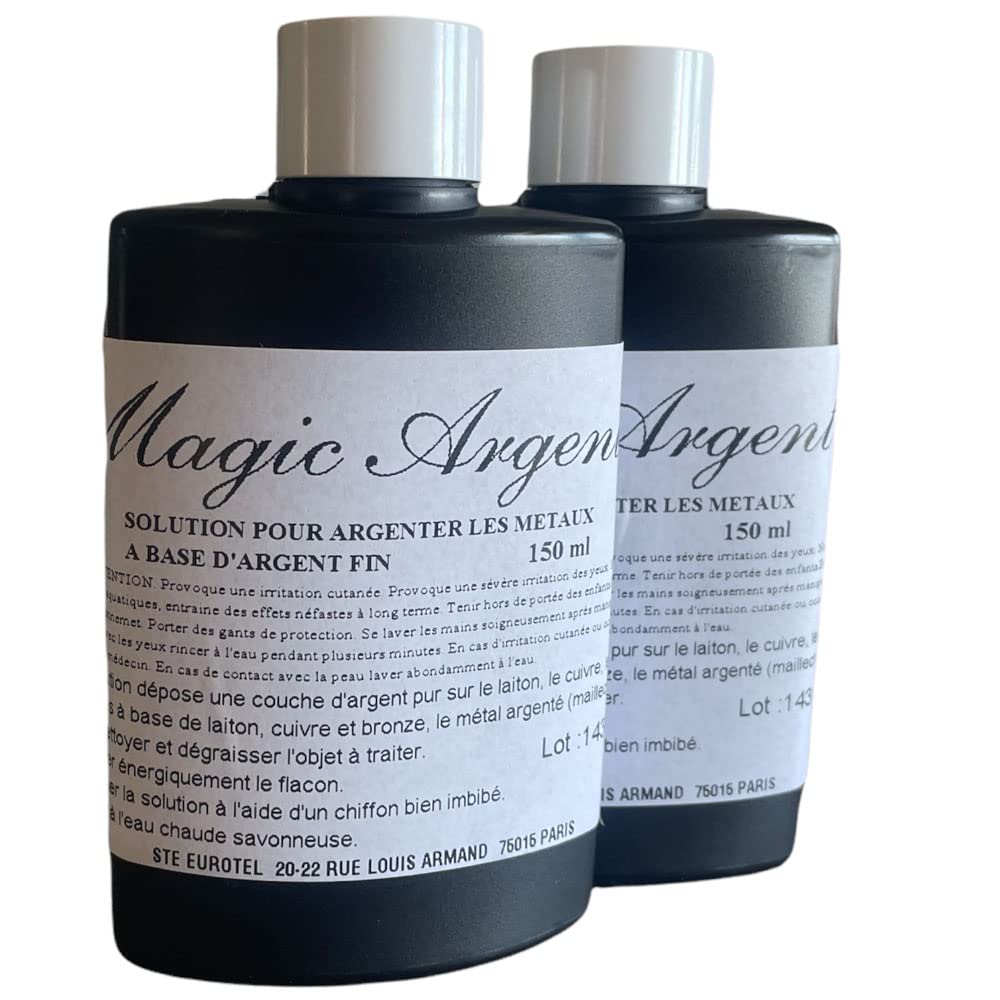 Rénovation Cuivre Laiton Bronze Magic Silver - Argenture à Froid 30ml - Nettoyant Argent & Bijoux - Made In France Magic Silver Argenture Rénovation Cuivre Laiton Bronze Magic Silver - Argenture à Froid 30ml - Nettoyant Argent & Bijoux - Made In France Magic Silver Argenture