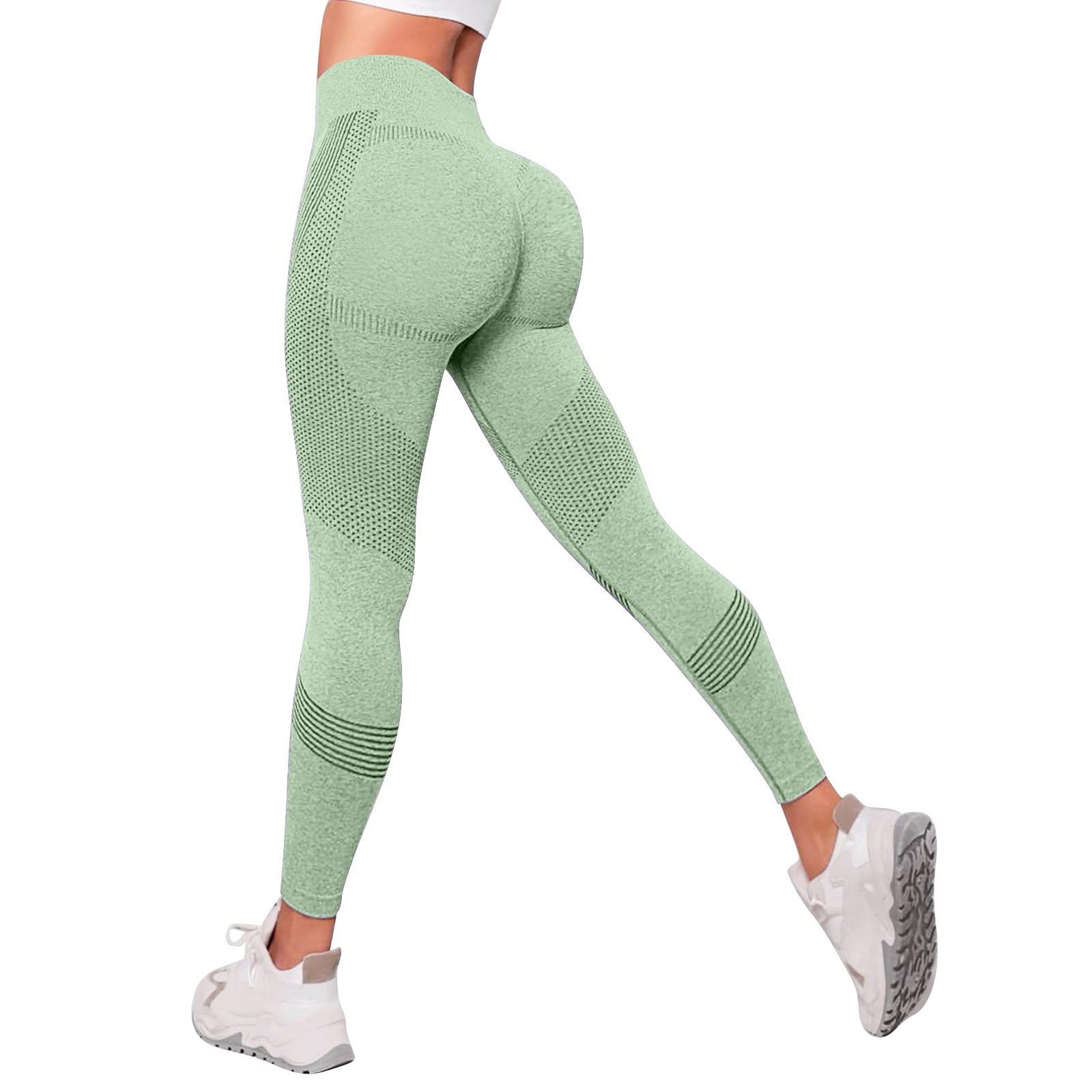 Leggings da palestra da donna a compressione 3D per sollevamento del sedere, leggings da corsa anticellulite controllo della pancia a vita alta leggings sportivi scrunch bums legging senza cuciture